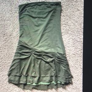 Elegant Green Strapless Dress